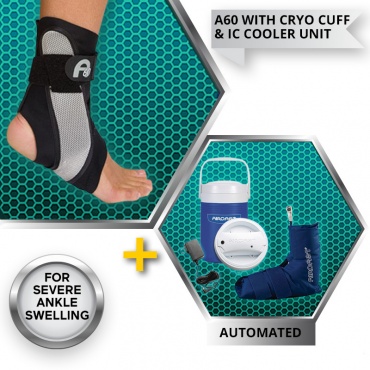 AIRCAST Cryo/Cuff Knöchelbandage Größe M - Kältetherapie Für Schmerzlinderung